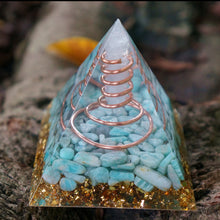 Load image into Gallery viewer, Pyramid | Amazonite + Rose Quartz Pillar *SALE ENDS 3/11*
