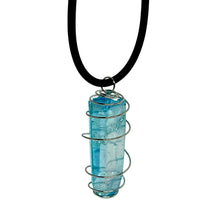 Load image into Gallery viewer, Aqua Aura Quartz Point Caged Necklace