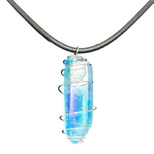 Load image into Gallery viewer, Aqua Aura Quartz Point Caged Necklace
