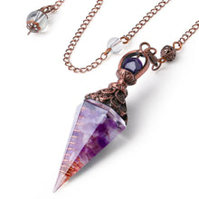 Load image into Gallery viewer, Amethyst Crystal Pendulum | Dowsing & Intuitive Guidance