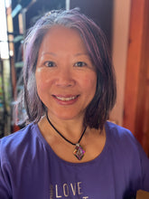 Load image into Gallery viewer, Rainbow Crystal Geode Necklace | Black Braided Cord