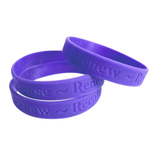 Load image into Gallery viewer, Silicone Bracelet - 3R Formula | PURPLE {Small - 6 ¾"}