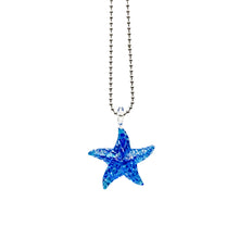 Load image into Gallery viewer, Iridescent Blue Glass Starfish Necklace
