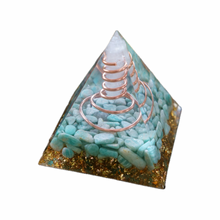 Load image into Gallery viewer, Pyramid | Amazonite + Rose Quartz Pillar *SALE ENDS 3/11*
