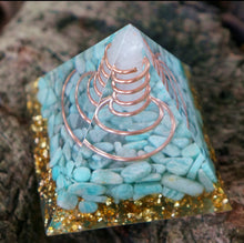 Load image into Gallery viewer, Pyramid | Amazonite + Rose Quartz Pillar *SALE ENDS 3/11*
