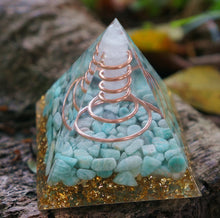 Load image into Gallery viewer, Pyramid | Amazonite + Rose Quartz Pillar *SALE ENDS 3/11*
