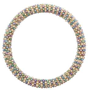 Interstellar Iridescence | Roll-On Glass Bead Bracelet | {Large 7.5"}