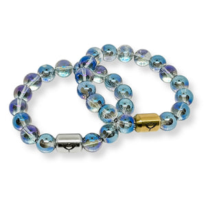 Nirvana Plus Aura Stretch Bracelet | Mystic Blue {SILVER}