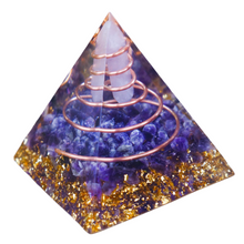 Load image into Gallery viewer, Pyramid | Amethyst Copper Spiral *SALE ENDS 3/11*
