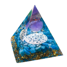 Load image into Gallery viewer, Pyramid | Apatite + Amethyst Sphere *SALE ENDS 3/11*
