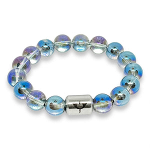 Nirvana Plus Aura Stretch Bracelet | Mystic Blue {SILVER}