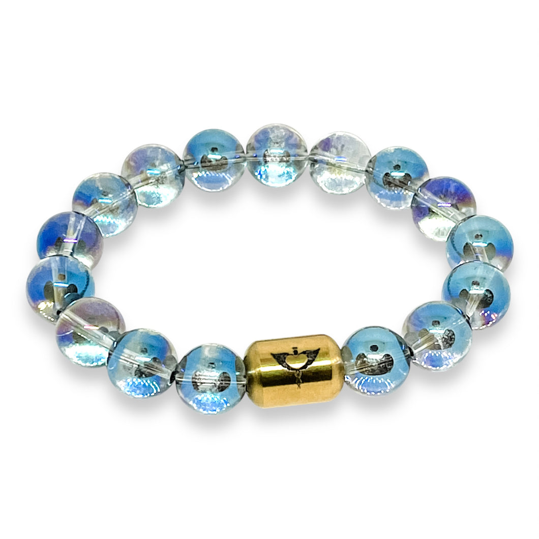 Nirvana Plus Aura Stretch Bracelet | Mystic Blue {GOLD}