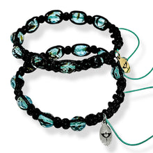 Load image into Gallery viewer, Turquoise Crystal Single-Strand *Macrame* Bracelet
