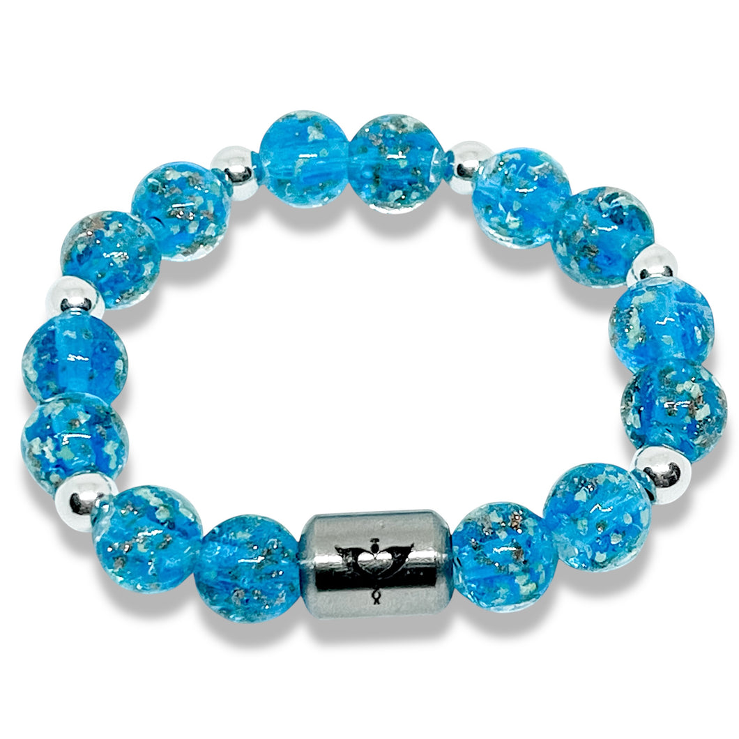 Firefly Glow Bracelet | Aqua Sky {SILVER}