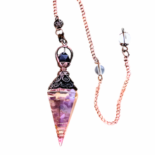 Load image into Gallery viewer, Amethyst Crystal Pendulum | Dowsing &amp; Intuitive Guidance
