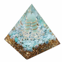 Load image into Gallery viewer, Pyramid | Amazonite + Metatron's Cube *SALE ENDS 3/11*
