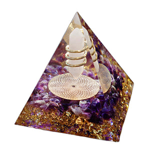 Pyramid | Amethyst + Rose Quartz Pillar