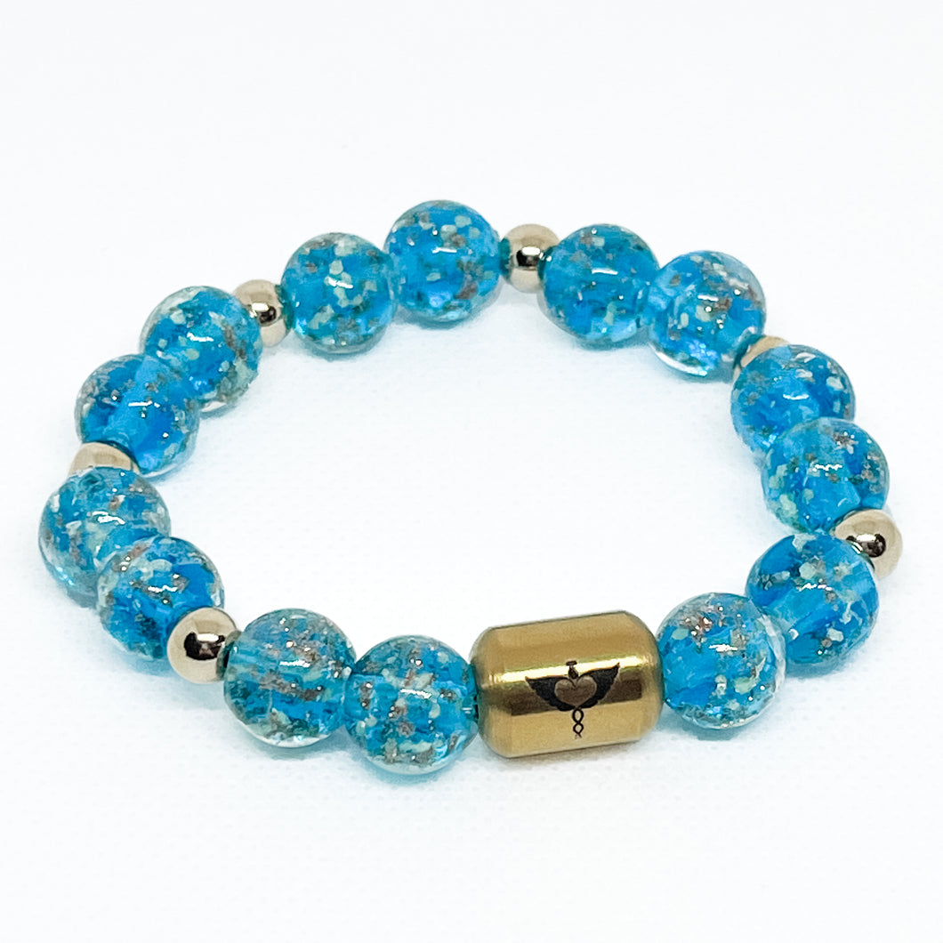 Firefly Glow Bracelet | Aqua Sky {GOLD}