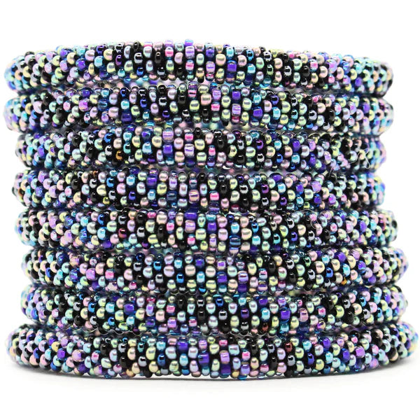 Galaxy Gradient | Roll-On Glass Bead Bracelet | {7.5