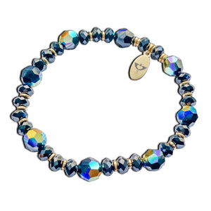 *LIMITED EDITION* Midnight Crystal Stretch Bracelet {7"}