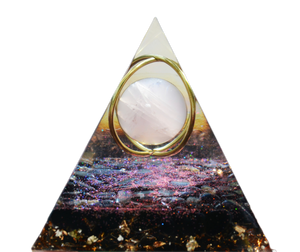 Pyramid | Rose Quartz Sphere Embraced