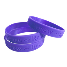 Load image into Gallery viewer, Silicone Bracelet - 3R Formula | PURPLE {Small - 6 ¾&quot;}
