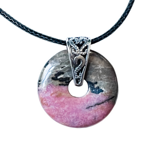 Pi Stone Necklace | PINK + BLACK