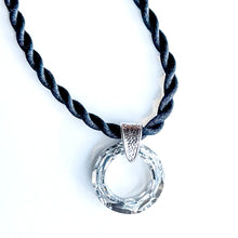 Load image into Gallery viewer, *LIMITED EDITION* 30mm Cosmic Ring Necklace | CAL V {Black Braided Cord}
