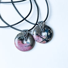 Load image into Gallery viewer, Ascension 3 Rhodoniate Pi Stone necklace
