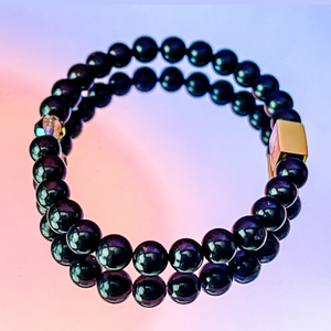 Shungite Bracelet | Womens | 7" {SILVER}