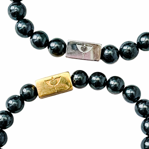 Shungite Bracelet | Mens | 8.5" {SILVER}