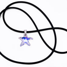 Load image into Gallery viewer, *LIMITED EDITION* 16mm Crystal Starfish Necklace | CRYSTAL AB {Black Silicone Cord}
